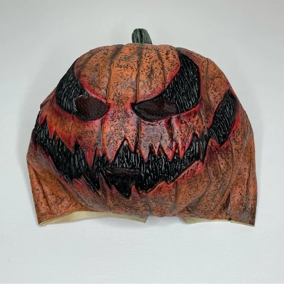 Halloween Costume Harvester Scary Pumpkin Man Kids Sz 12-14 - Picture 8 of 10